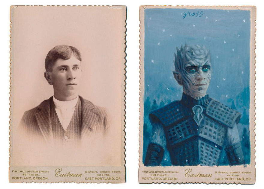Artist Turns Vintage Portraits Into Heroes Of Pop Culture Artist Turns Vintage Portraits Into Heroes Of Pop Culture