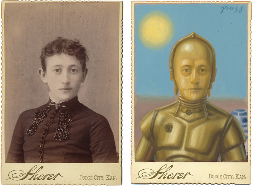 Artist Turns Vintage Portraits Into Heroes Of Pop Culture Artist Turns Vintage Portraits Into Heroes Of Pop Culture