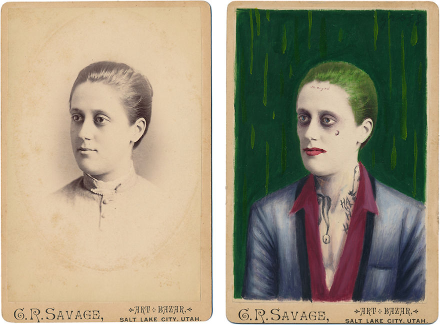 Artist Turns Vintage Portraits Into Heroes Of Pop Culture Artist Turns Vintage Portraits Into Heroes Of Pop Culture