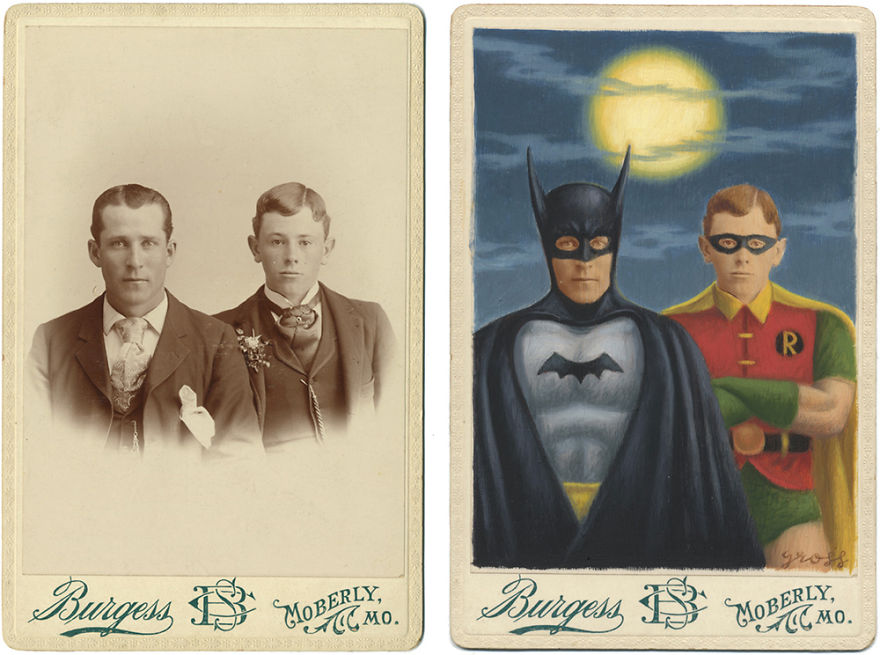 Artist Turns Vintage Portraits Into Heroes Of Pop Culture Artist Turns Vintage Portraits Into Heroes Of Pop Culture
