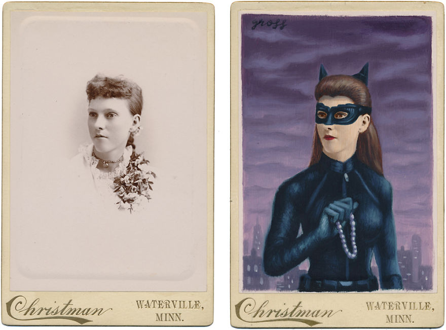 Artist Turns Vintage Portraits Into Heroes Of Pop Culture Artist Turns Vintage Portraits Into Heroes Of Pop Culture