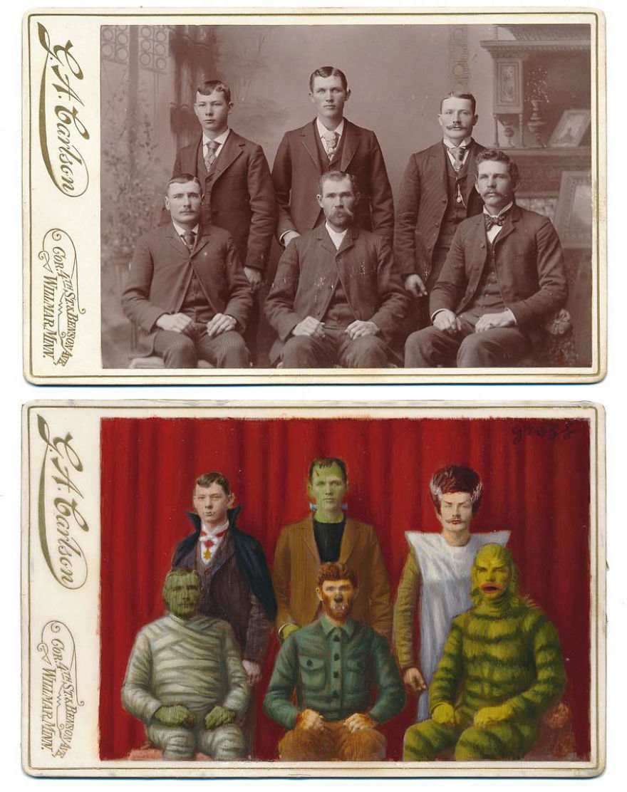 Artist Turns Vintage Portraits Into Heroes Of Pop Culture Artist Turns Vintage Portraits Into Heroes Of Pop Culture