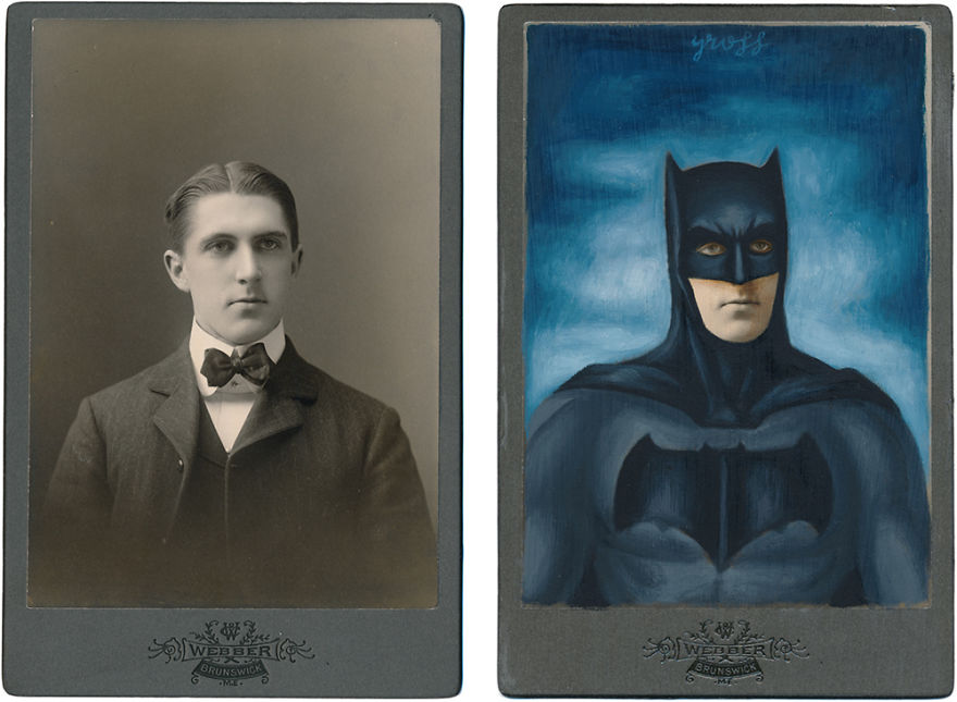 Artist Turns Vintage Portraits Into Heroes Of Pop Culture Artist Turns Vintage Portraits Into Heroes Of Pop Culture
