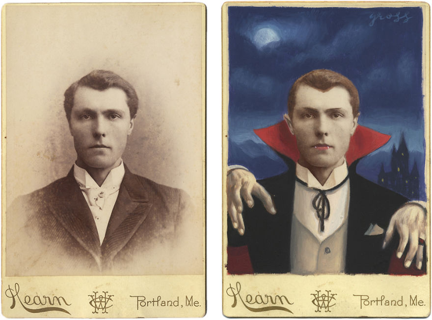 Artist Turns Vintage Portraits Into Heroes Of Pop Culture Artist Turns Vintage Portraits Into Heroes Of Pop Culture