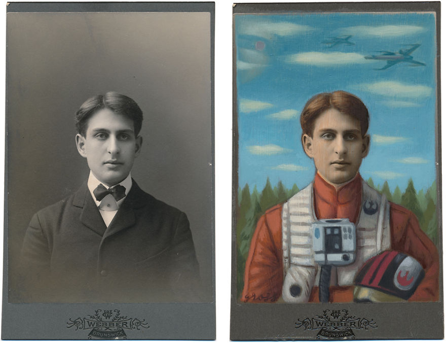 Artist Turns Vintage Portraits Into Heroes Of Pop Culture Artist Turns Vintage Portraits Into Heroes Of Pop Culture