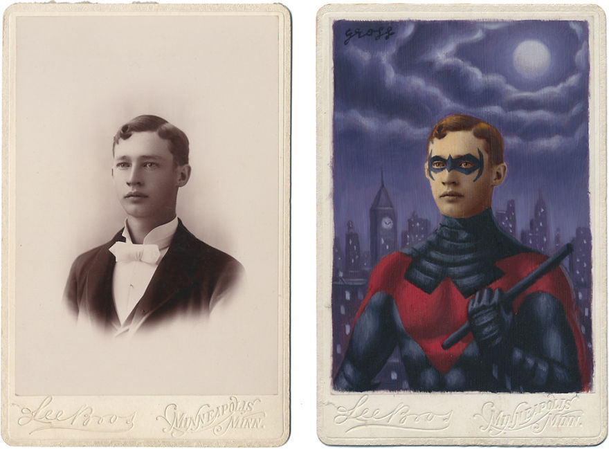 Artist Turns Vintage Portraits Into Heroes Of Pop Culture Artist Turns Vintage Portraits Into Heroes Of Pop Culture