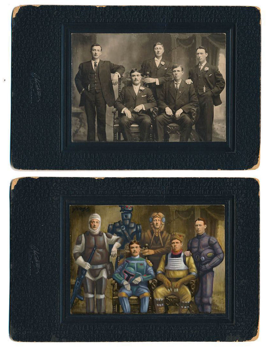 Artist Turns Vintage Portraits Into Heroes Of Pop Culture Artist Turns Vintage Portraits Into Heroes Of Pop Culture