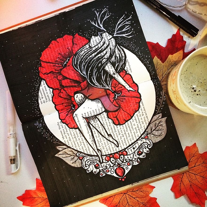 I Create Art On The Old Books I Find In Flea Markets (Part 3) I Create Art On The Old Books I Find In Flea Markets (Part 3)