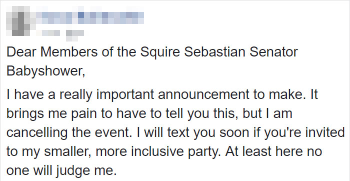 Woman Cancels Baby Shower After Friends Ridicule The Name Of Her Unborn Child Woman Cancels Baby Shower After Friends Ridicule The Name Of Her Unborn Child