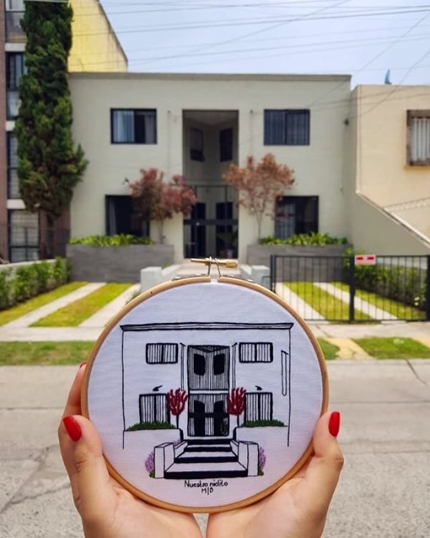 Traveling Couple Recreate The Architecture Of European Cities With Charming Embroidery
