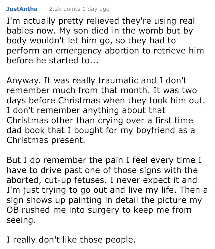Anti-Abortion Advocate Uses Baby’s Picture To Emotionally Manipulate People, Gets Destroyed With Facts Anti-Abortion Advocate Uses Baby’s Picture To Emotionally Manipulate People, Gets Destroyed With Facts