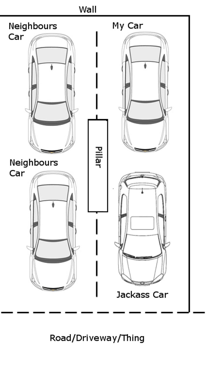 Stranger Kept Blocking This Guy&#8217;s Parking Space With His Car, So He Used His Mechanic Skills To Hide It