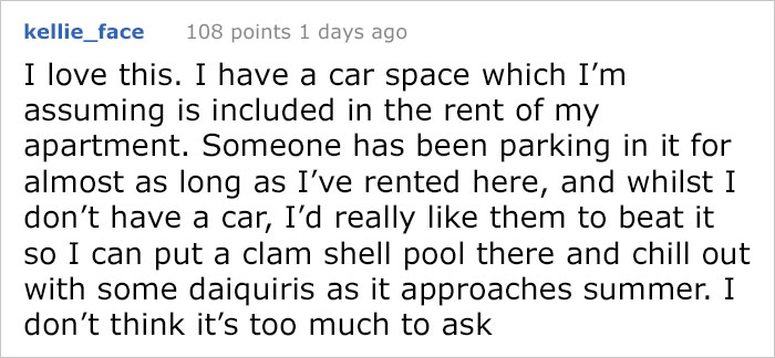 Stranger Kept Blocking This Guy&#8217;s Parking Space With His Car, So He Used His Mechanic Skills To Hide It