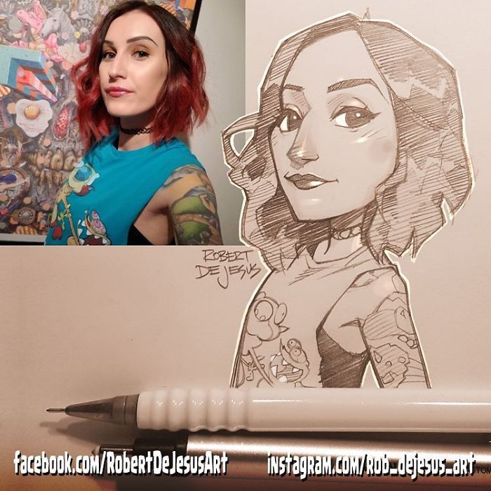 Illustrator Turns People And Their Pets Into Cartoon Characters (New Pics) Illustrator Turns People And Their Pets Into Cartoon Characters (New Pics)