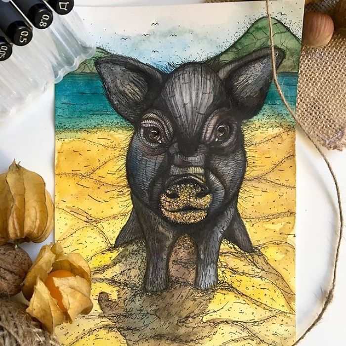 I Use Watercolor And A Black Pen To Create Illustrations That Inspire People To See The Beauty Of Nature