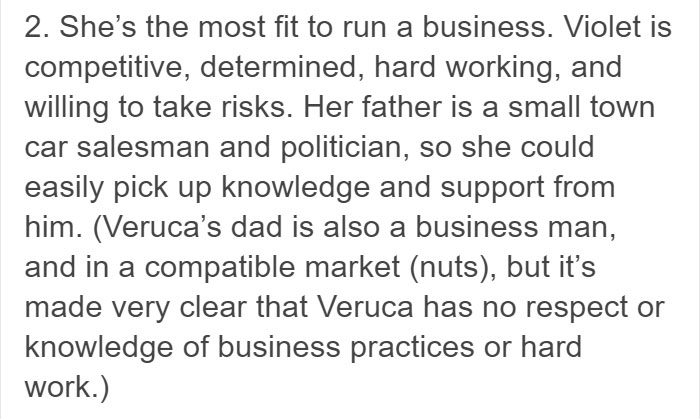 Tumblr User Explains Why Violet Should Have Won In “Willy Wonka & The Chocolate Factory” Tumblr User Explains Why Violet Should Have Won In “Willy Wonka & The Chocolate Factory”