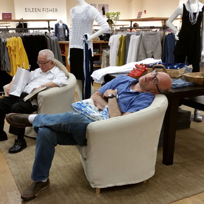 49 “Miserable Men” Hilariously Captured While Their Women Were Shopping 49 “Miserable Men” Hilariously Captured While Their Women Were Shopping