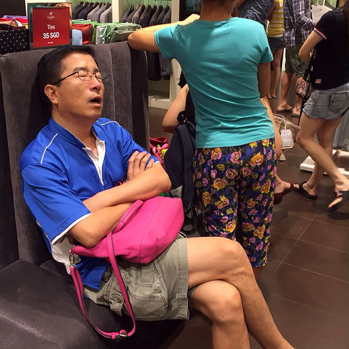 49 “Miserable Men” Hilariously Captured While Their Women Were Shopping 49 “Miserable Men” Hilariously Captured While Their Women Were Shopping