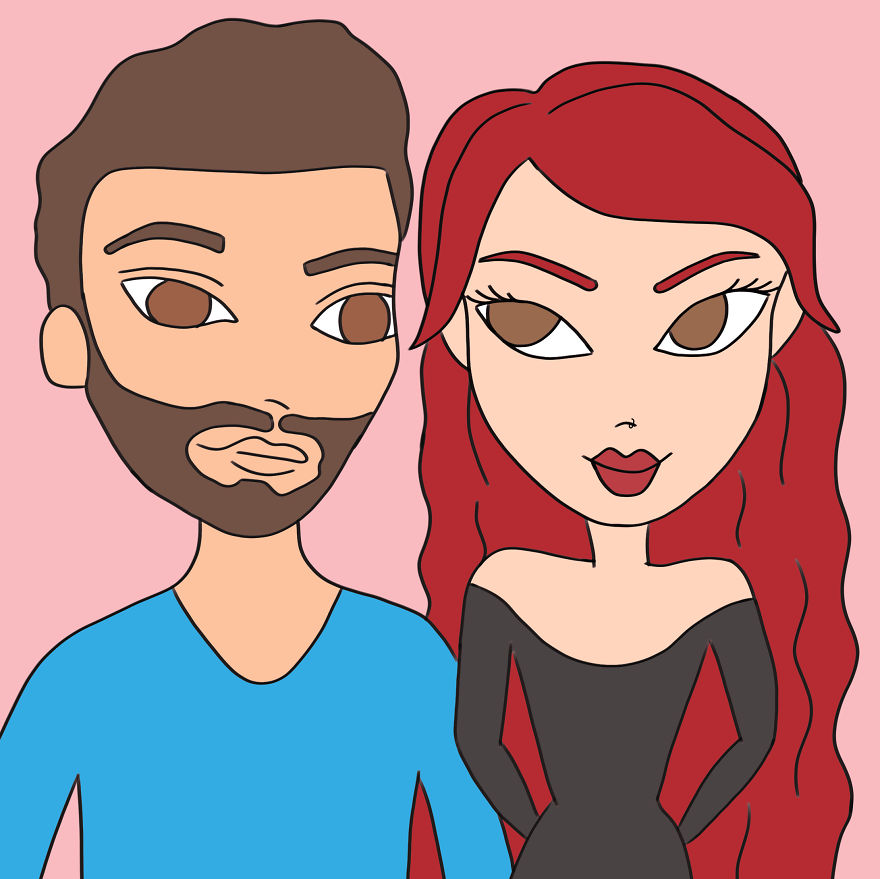 I Surprised My Boyfriend By Drawing These 10 Illustrations Featuring Us As Our Favorite Cartoon Characters