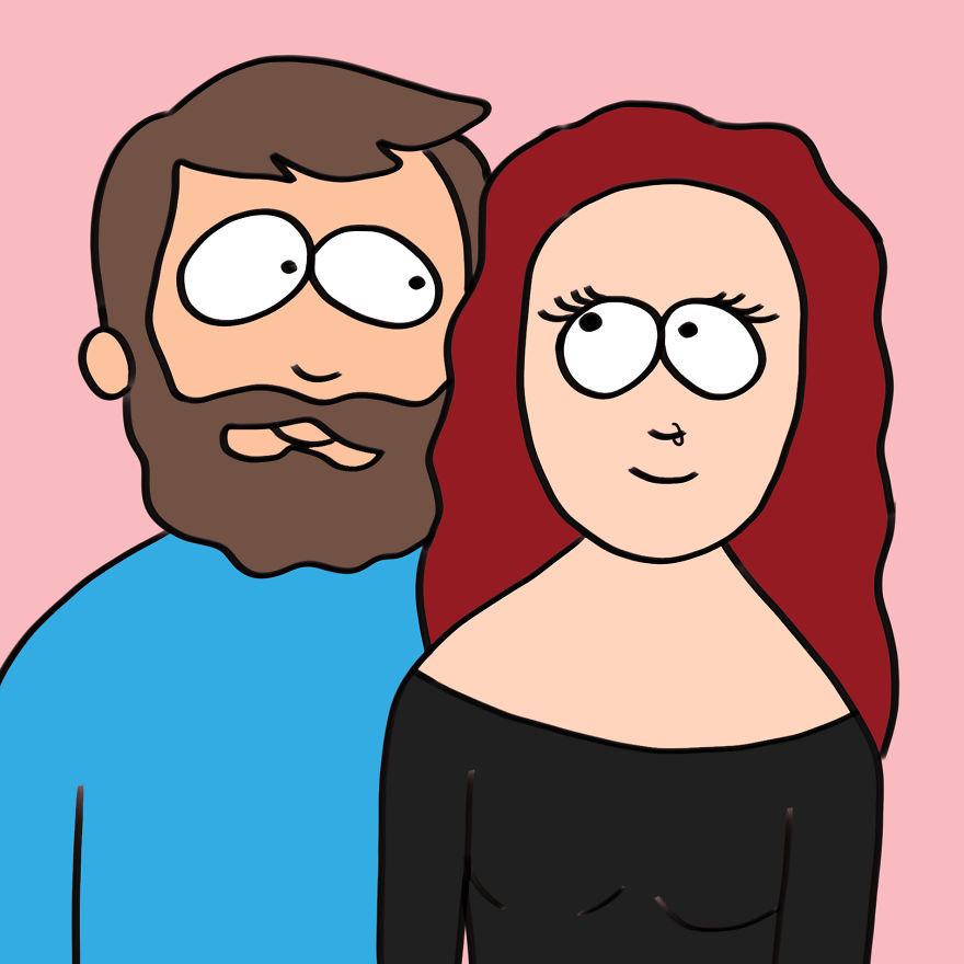 I Surprised My Boyfriend By Drawing These 10 Illustrations Featuring Us As Our Favorite Cartoon Characters