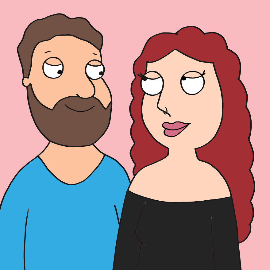 I Surprised My Boyfriend By Drawing These 10 Illustrations Featuring Us As Our Favorite Cartoon Characters