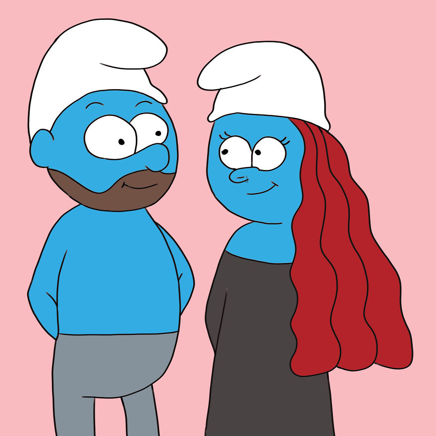I Surprised My Boyfriend By Drawing These 10 Illustrations Featuring Us As Our Favorite Cartoon Characters