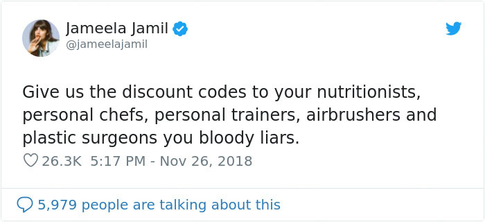 Jameela Jamil Is Calling Out Celebrities Who Push Detox Teas One By One In A Savage Way Jameela Jamil Is Calling Out Celebrities Who Push Detox Teas One By One In A Savage Way