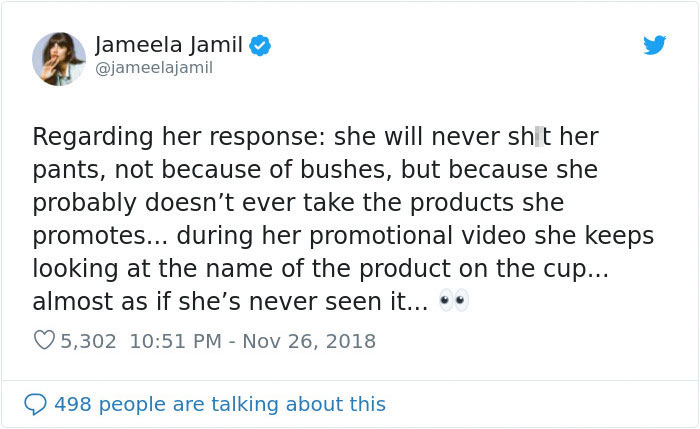 Jameela Jamil Is Calling Out Celebrities Who Push Detox Teas One By One In A Savage Way Jameela Jamil Is Calling Out Celebrities Who Push Detox Teas One By One In A Savage Way