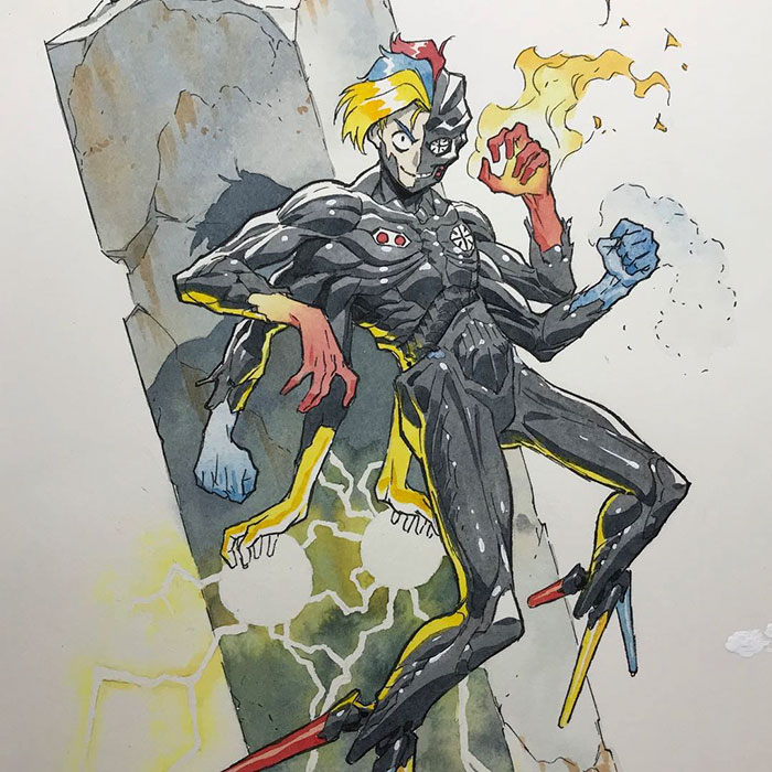 Dad Turns His Sons&#8217; Doodles Into Anime Characters, And The Result Is Amazing (Part V)