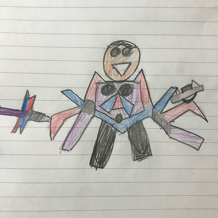 Dad Turns His Sons&#8217; Doodles Into Anime Characters, And The Result Is Amazing (Part V)