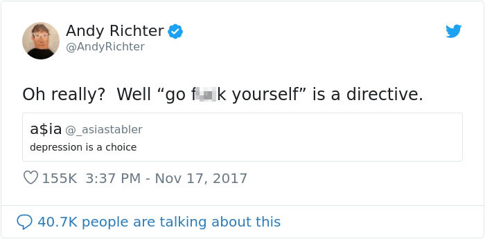 Someone Says “Depression Is A Choice”, And Andy Richter’s Response Is Brilliant Someone Says “Depression Is A Choice”, And Andy Richter’s Response Is Brilliant