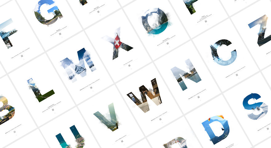 I Made This Swiss Alphabet Combining A Beautiful Landscapes With Typography I Made This Swiss Alphabet Combining A Beautiful Landscapes With Typography