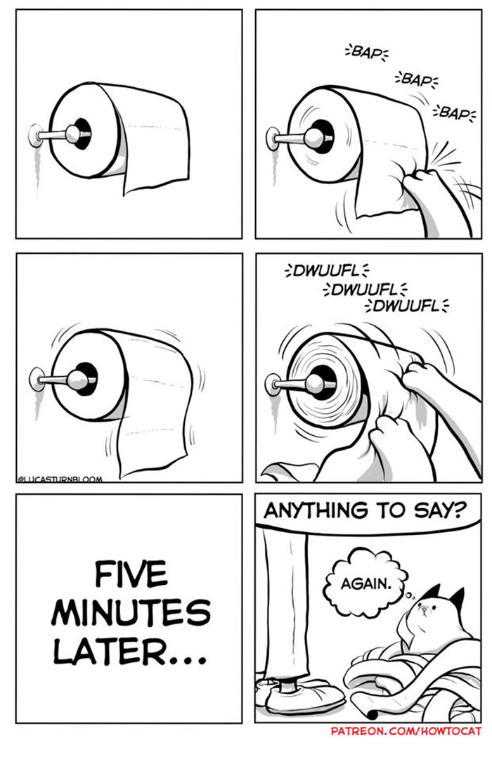 My Wife Insisted That I Put These Comics On The Internet &ndash; They&rsquo;re About A Cat We Rescued (45 New Pics)