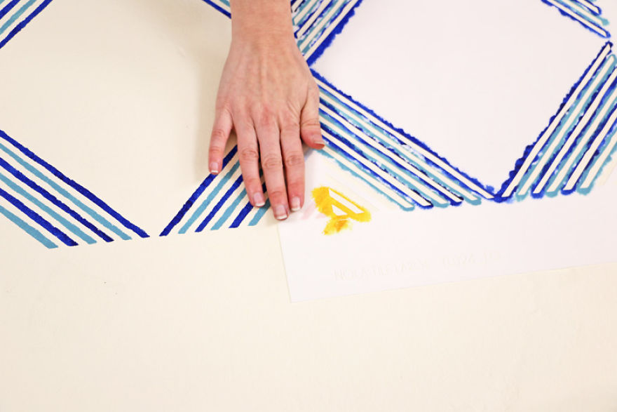 Two Tile Stencils For One Trendy Floor Pattern Two Tile Stencils For One Trendy Floor Pattern