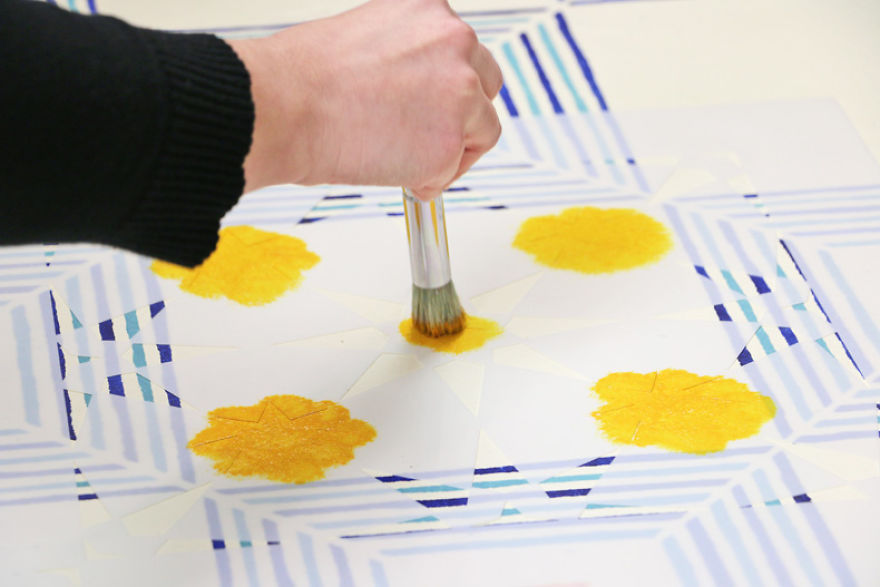 Two Tile Stencils For One Trendy Floor Pattern Two Tile Stencils For One Trendy Floor Pattern