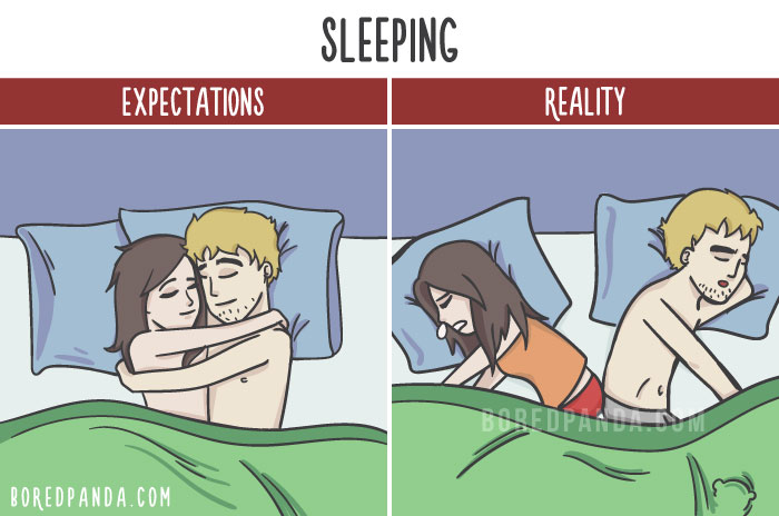 The Difference Between Relationship Expectations Vs. The Reality In 20 Illustrations The Difference Between Relationship Expectations Vs. The Reality In 20 Illustrations