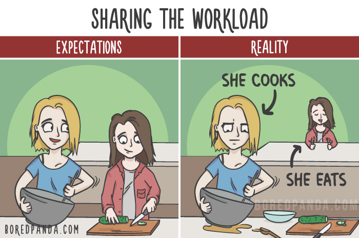 The Difference Between Relationship Expectations Vs. The Reality In 20 Illustrations The Difference Between Relationship Expectations Vs. The Reality In 20 Illustrations