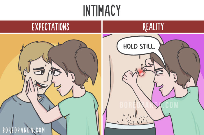 The Difference Between Relationship Expectations Vs. The Reality In 20 Illustrations The Difference Between Relationship Expectations Vs. The Reality In 20 Illustrations