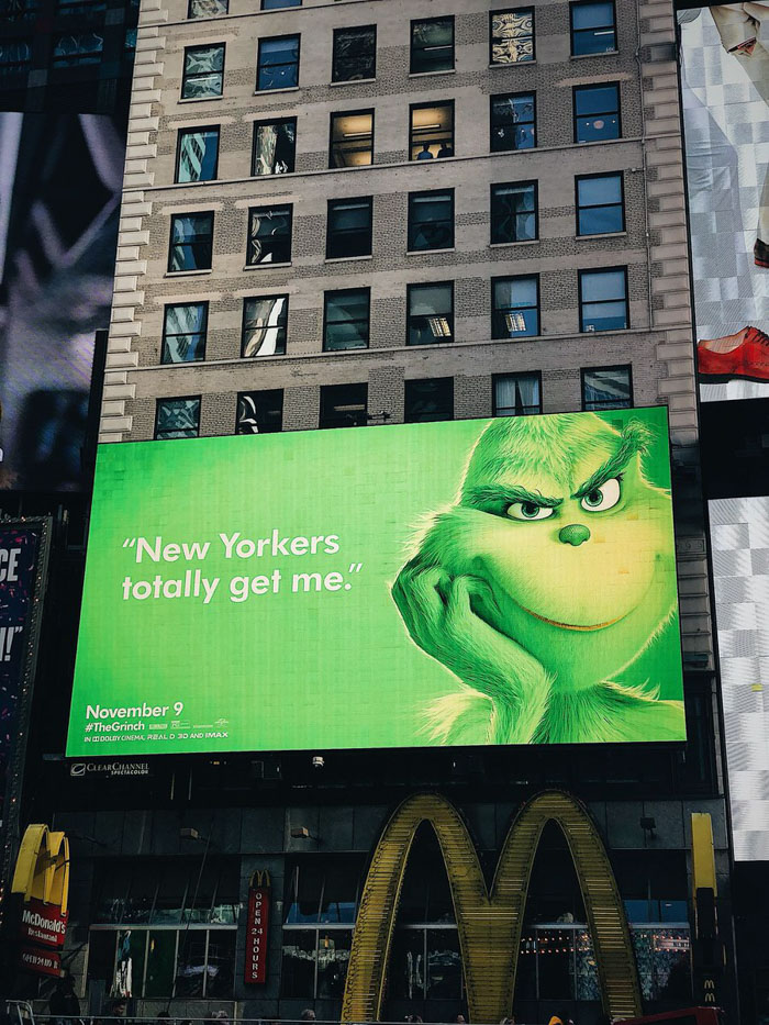 This Billboard Campaign To Promote The New Grinch Movie Is Hilariously Roasting Various Cities Of America This Billboard Campaign To Promote The New Grinch Movie Is Hilariously Roasting Various Cities Of America