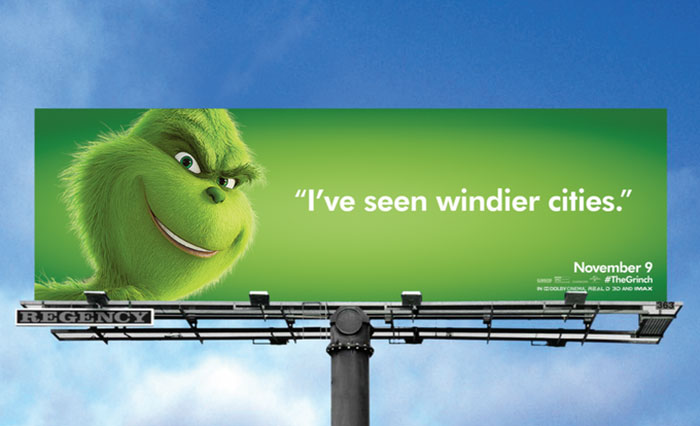 This Billboard Campaign To Promote The New Grinch Movie Is Hilariously Roasting Various Cities Of America This Billboard Campaign To Promote The New Grinch Movie Is Hilariously Roasting Various Cities Of America