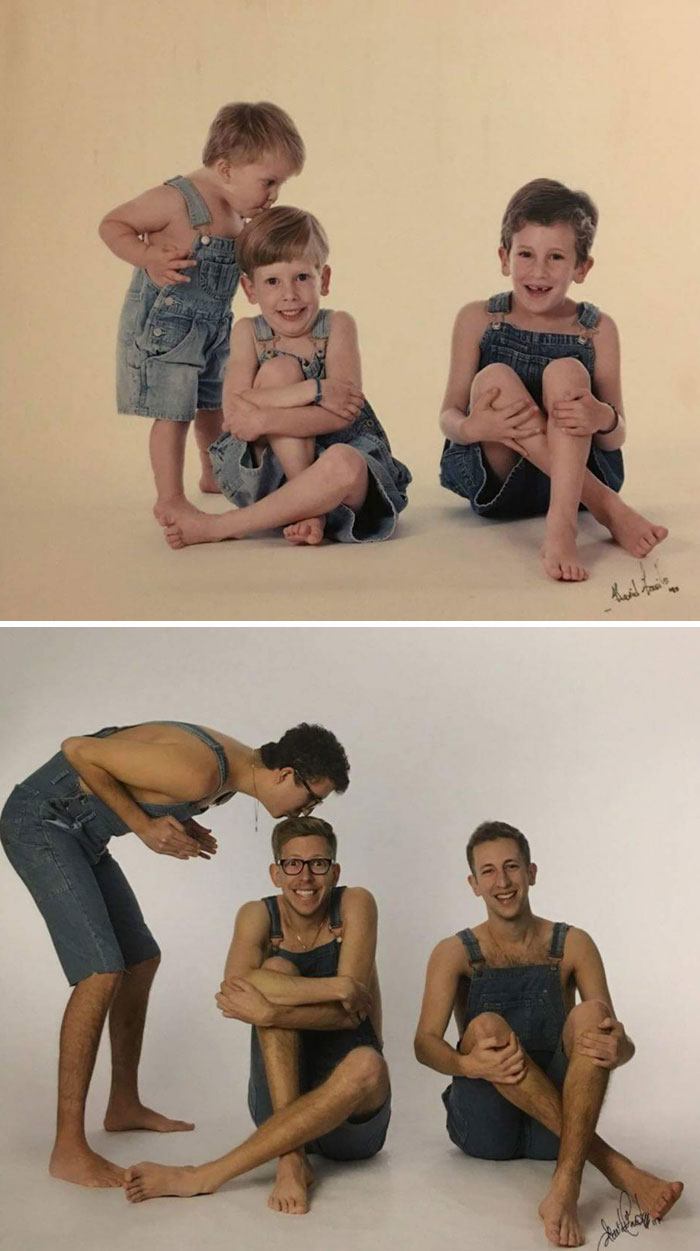 50 Times People Absolutely Nailed Their Family Photo Recreations 50 Times People Absolutely Nailed Their Family Photo Recreations