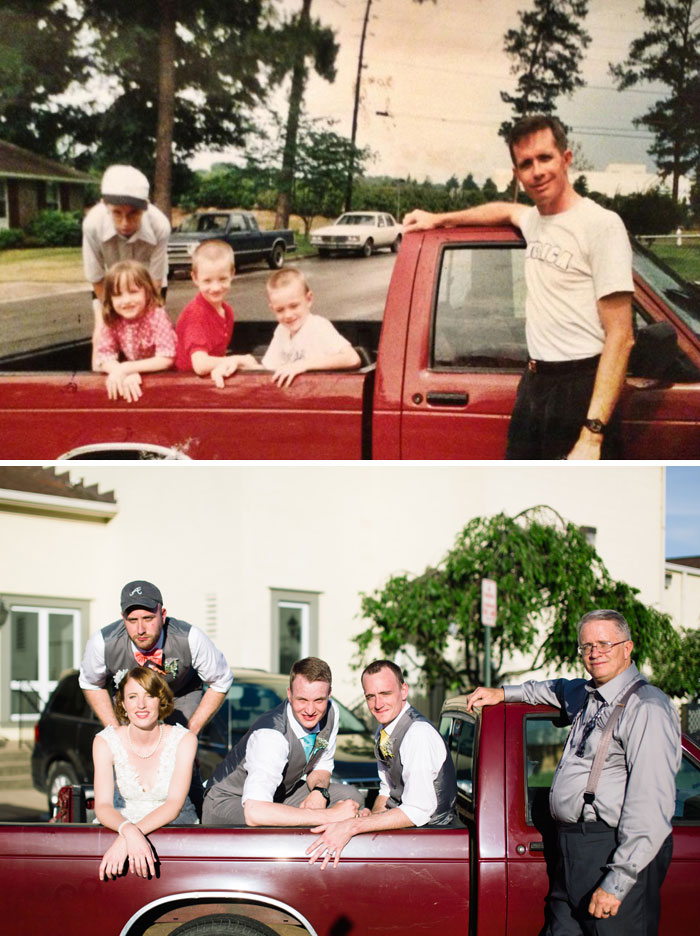 50 Times People Absolutely Nailed Their Family Photo Recreations 50 Times People Absolutely Nailed Their Family Photo Recreations