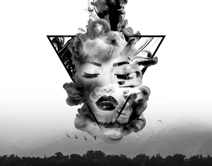 I Create Digital Artwork Using A Technique Called &#8220;Double Exposure&#8221; To Cope With Trauma In My Life