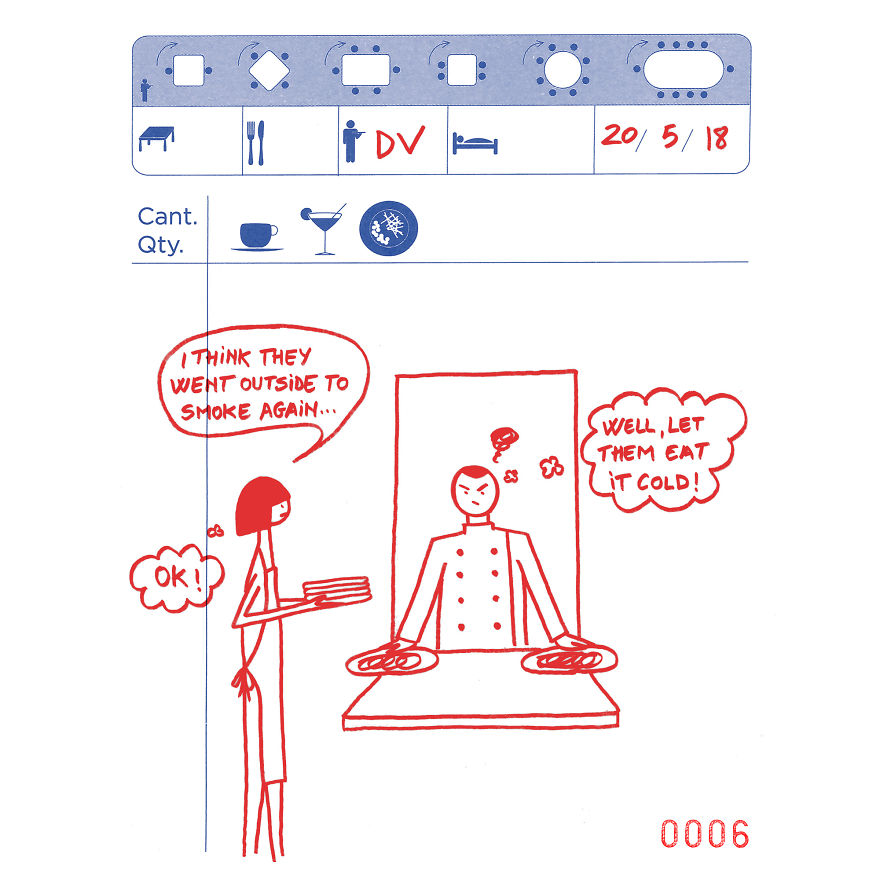 I Draw Funny Situations In My Order Notebook That Happen To Me At Work As A Waitress I Draw Funny Situations In My Order Notebook That Happen To Me At Work As A Waitress