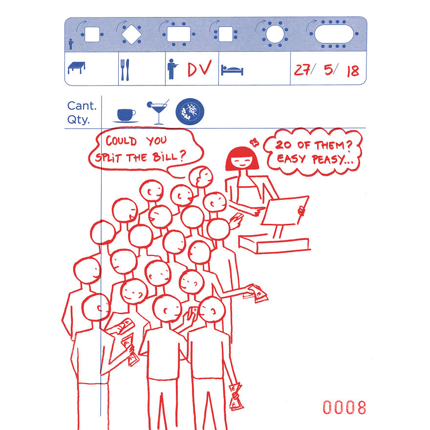 I Draw Funny Situations In My Order Notebook That Happen To Me At Work As A Waitress I Draw Funny Situations In My Order Notebook That Happen To Me At Work As A Waitress