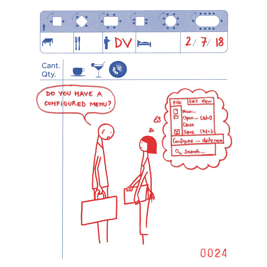 I Draw Funny Situations In My Order Notebook That Happen To Me At Work As A Waitress I Draw Funny Situations In My Order Notebook That Happen To Me At Work As A Waitress