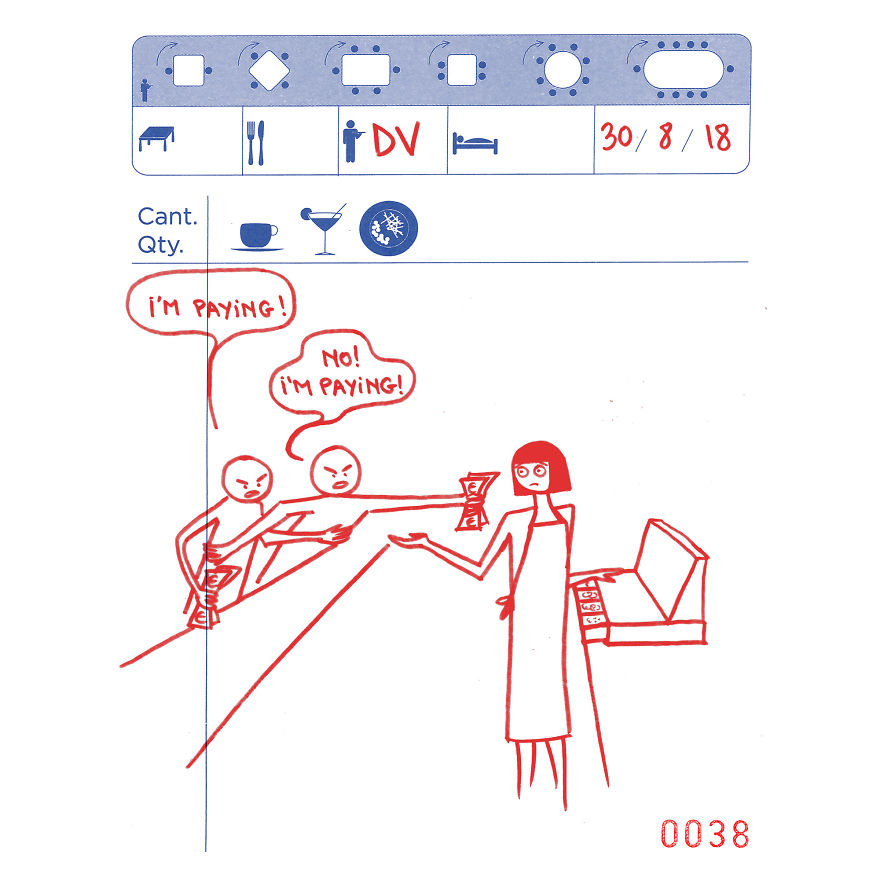 I Draw Funny Situations In My Order Notebook That Happen To Me At Work As A Waitress I Draw Funny Situations In My Order Notebook That Happen To Me At Work As A Waitress