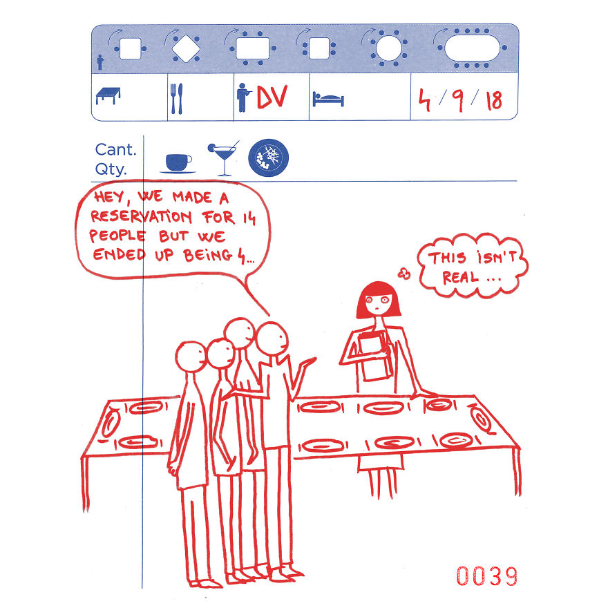 I Draw Funny Situations In My Order Notebook That Happen To Me At Work As A Waitress I Draw Funny Situations In My Order Notebook That Happen To Me At Work As A Waitress