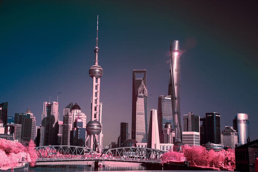 I Traveled To Shanghai And Took Some Infrared Images Of The Skyline I Traveled To Shanghai And Took Some Infrared Images Of The Skyline