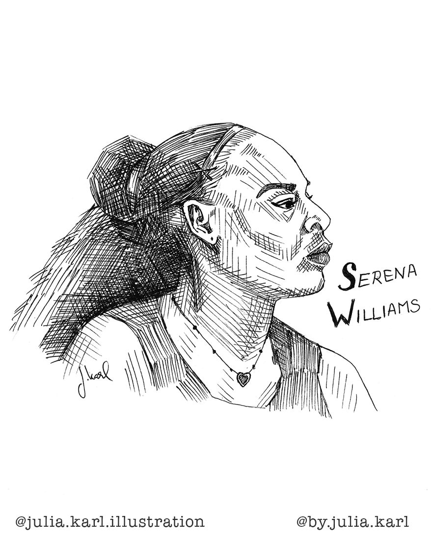 I Challenged Myself To Draw 31 Portraits Of Strong Female Role Models For This Year&#8217;s Inktober